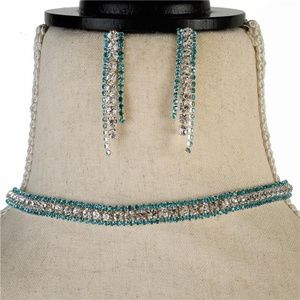 RHINESTONE CHOKER SET